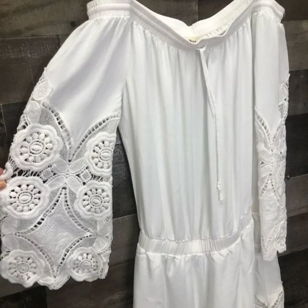 Liberty Garden Off Shoulder Lace Romper - Picture 4 of 7